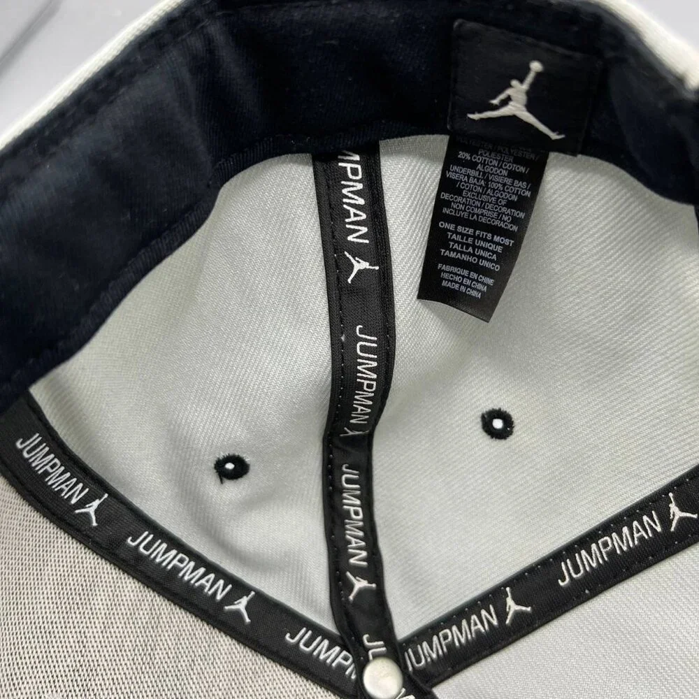 Air Jordan Flight Hat Men Black White Embroidered Logo Jumpman Snap Back Cap‎